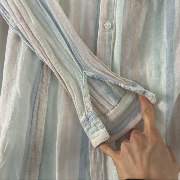 RAILS Rainbow Pastel Button down Cotton shirt szS - Picture 4 of 8